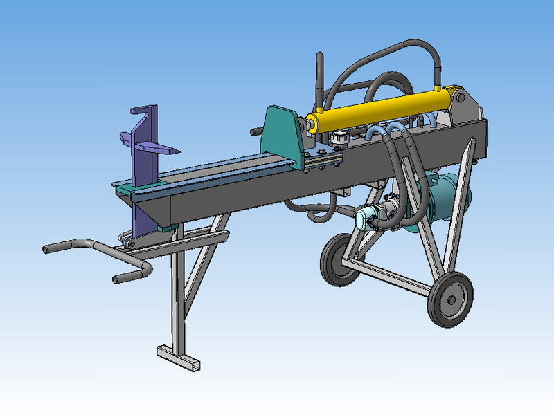 В процессе проектирования гидравлического дровокола предусматривается размещение металлической рамы на колеса