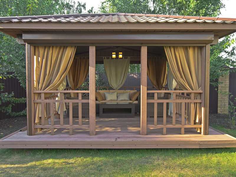 Беседка для дачи за один день своими руками