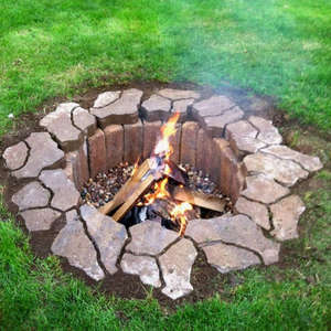 Очаг для костра на даче  Дачное кострище