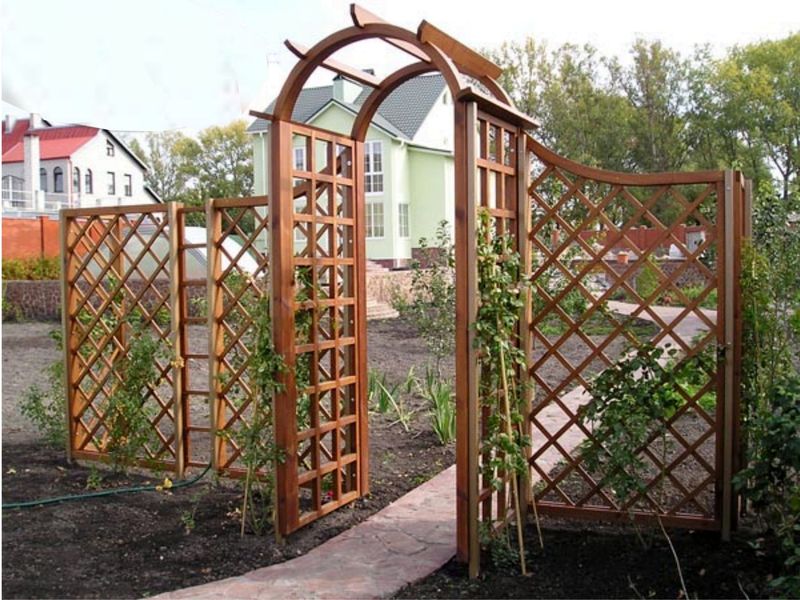 Арка шпалера для цветов Создание деревяных шпалер