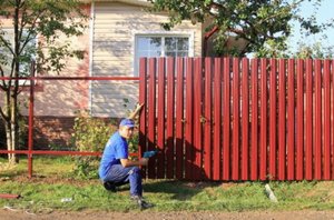 Подготовка материала для забора