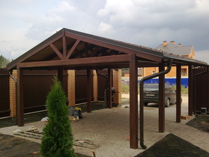 Как построить навес для машины