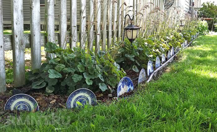 Интересные варианты изготовления декоративных ограждений для клумб